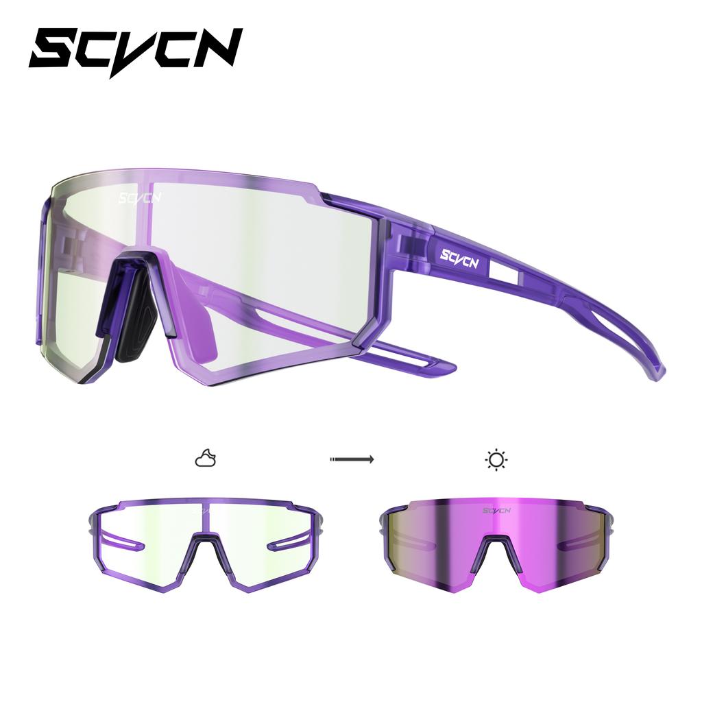 SCVCN Kinder Sportbrille Kinder Rennrad Radsport Brillen Photochrome UV400 Schutzbrillen Outdoor Radfahren Teenager Sonnenbrillen