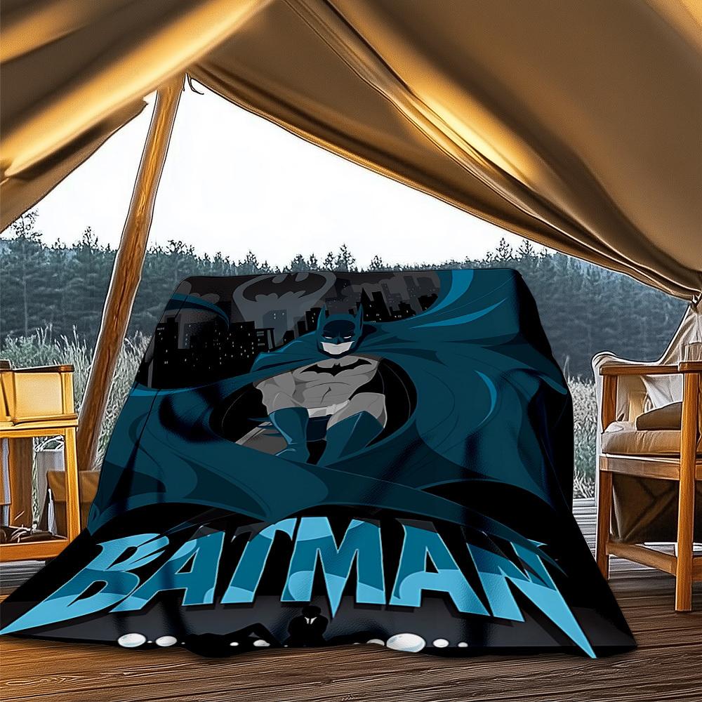 1pc Batman Outdoor Flannel Throw Blanket Soft, Lightweight & Warm