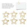 100PCS Gold Color Cute Paper Clips Star Shaped Metal Paper Clips Decorative Paper Clips  Home