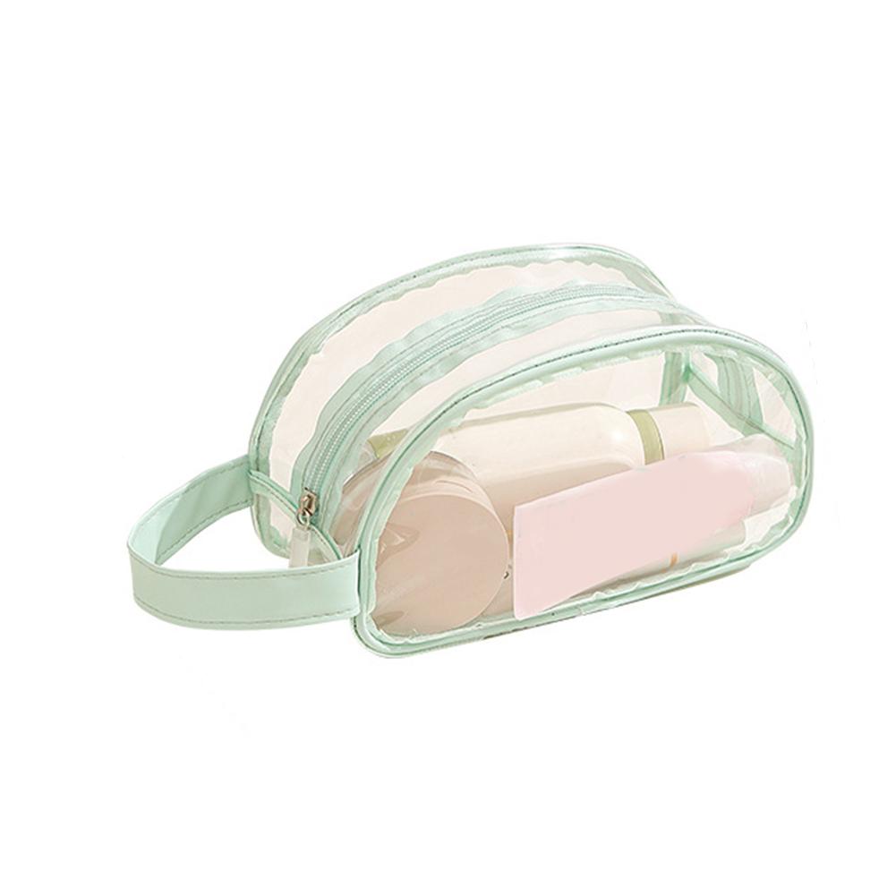 Clear PVC Cosmetic Organizer Bag with Zipper for Toiletries Makeup Storage Transparent Travel Tote Bag Water Resistant