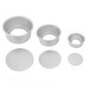 3pcs Anodized Finish Round Cake Pan Aluminum Alloy Removable Bottom Cake Pan  Cake Baking