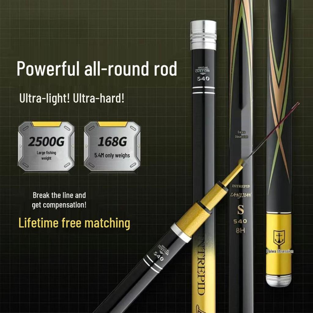 Ultra-light 19-tone Carbon Fiber Fishing Rod for Bighead Carp and Big Fish - Ideal for Sports and Outdoor Fishing