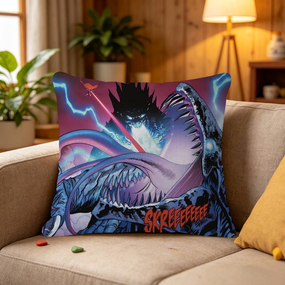 Funny Dinosaur Cushion Cover Pillowcase Upholstery Sofa Throw Pillow Home Decor Pillowcas