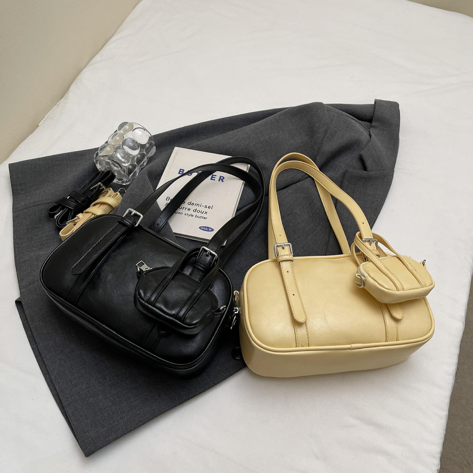 

Корейская версия модной портативной сумки-подушки, женская новая ретро-простая сумка на плечо, повседневная трендовая универсальная сумка-мессенджер жёлтый