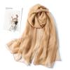 Women Fashion Scarf Plain Solid Silk Linen Shawls Scarves Spring Summer Lady Bandanas Pashmina Foulard Hijab 180*100Cm Wrap