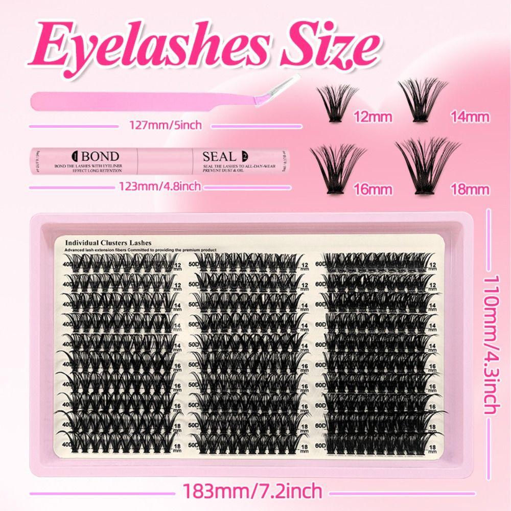 Natural Look False Eyelashes Wispy Style DIY Lash Extension Kit  Makeup Enhancement