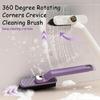 Rotating Multifunctional Crevice Cleaning Brush With Stiff Bristles Two-In-One Bathroom Tile Floor Crevice Brush Cleaning Tool