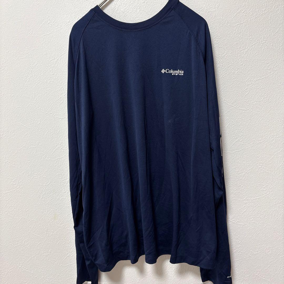 Used Columbia Plain Cut and Sewn Crew Neck Long Sleeve Navy Navy L Camp