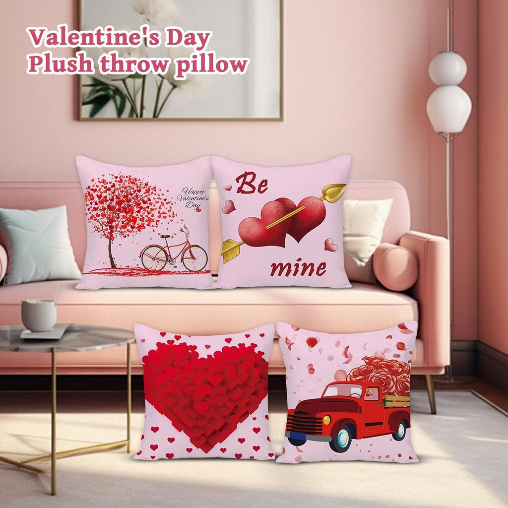 Valentinstag Plüsch Kissenbezug 45*45cm Baum Plüsch Kissenbezug Kissen
