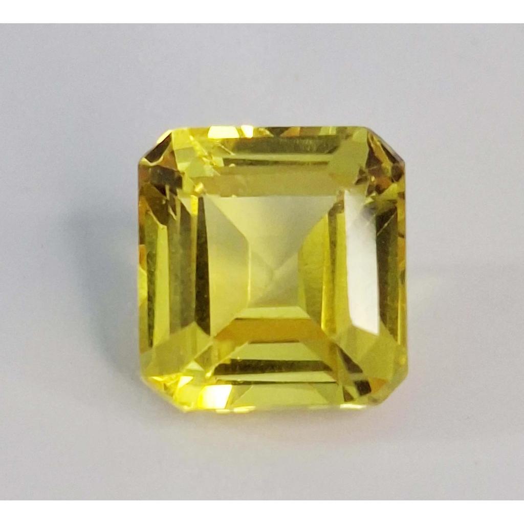 Fabulous Yellow Color Sapphire Natural Asscher Cut 6-8 Ct Certified Gemstone