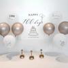 Set di decorazioni per il 100° anniversario, set da 9 pezzi, happy100days, decorazione con palloncino per il 100° anniversario (B)