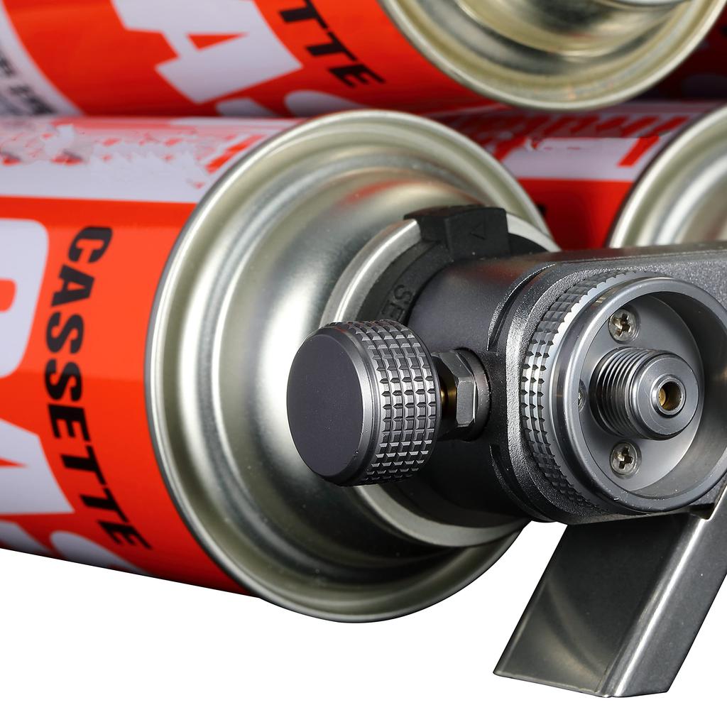 CAMPING MOON CB Can Gas Unit, 4-Piece Connection Type, Slim Type with Hose, for Gas Stations, Z54, Z13M, and Z17