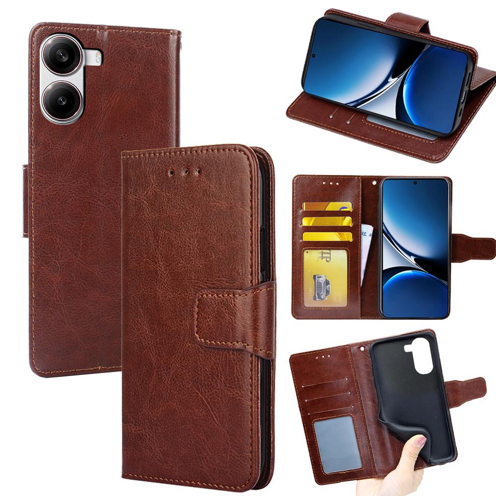 For Xiaomi Poco X7 Pro 5G/Redmi Turbo 4 5G Case Wallet PU Leather+TPU Folding Stand Phone Cover