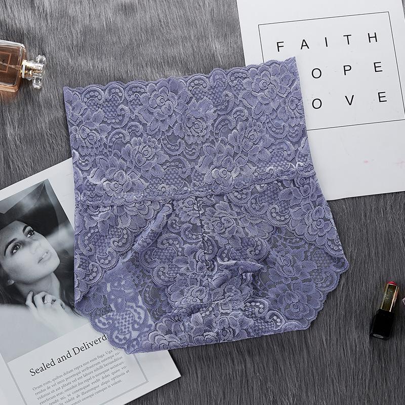 Women's High Waist Lace Panties Sexy Hollow Breathable Boxer Briefs Large Size Hip Lifting Underwear