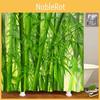 Bamboo Waterfall Waterproof Mildewproof Bath Curtain Shower Curtains 12 Hooks