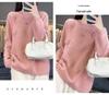 2025 Autumn/Winter Women's Thick Cashmere Hand-Knit Hollow Round Neck Long Sleeve Sweater