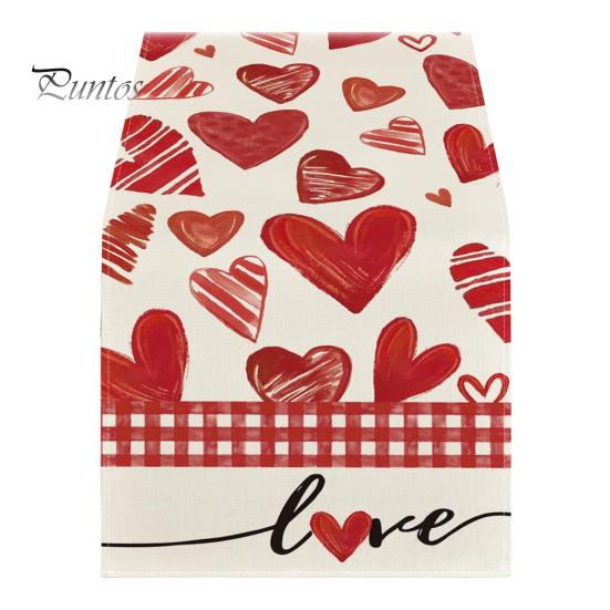 

Дорожка для праздничного стола с принтом в виде сердца и воздушных шаров, утолщенная, термостойкая, 3 размера, простая в уходе, нескользящая, для Дня святого Валентина, для отелей, ресторанов, свадеб, банкетов S красный/белый