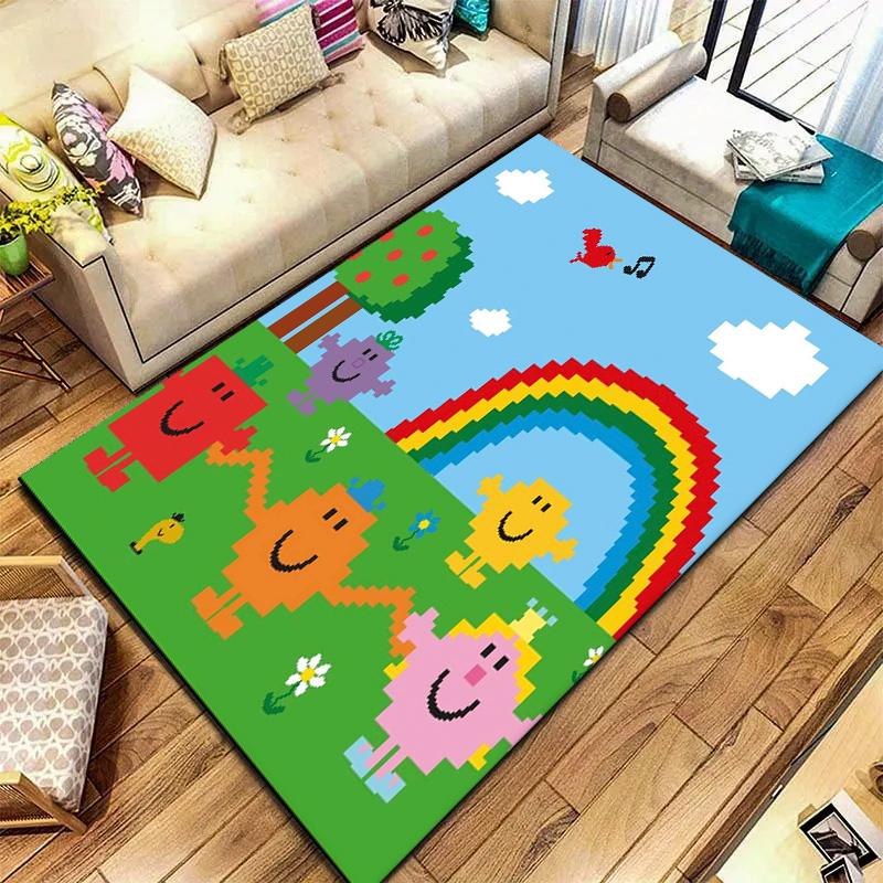 Sig. Tappeto Little Miss da Uomo per Soggiorno Camera da Letto Casa Decorazione Divano, Tappetino Antiscivolo per Giochi Bambini