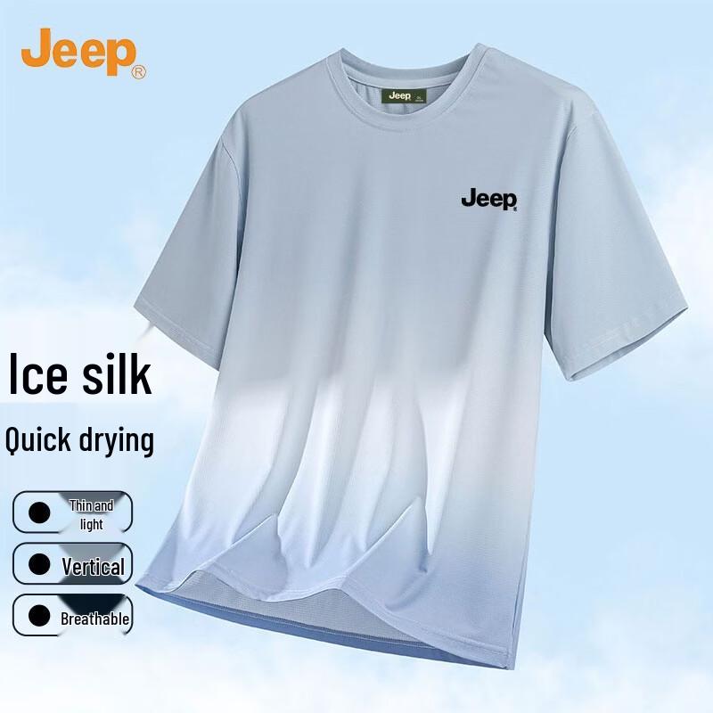 

JEEP Men s Ice Silk Quick-Dry Gradient T-Shirt 3XL