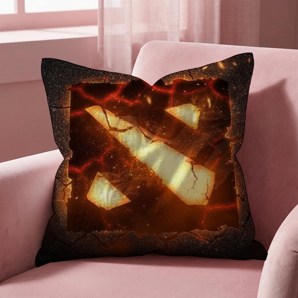 Game Cool D-Dota2 Cushion Cover Multi-Scene Pillow Cover for Home & Car - Reversible, Soft & Durable for Daily Use