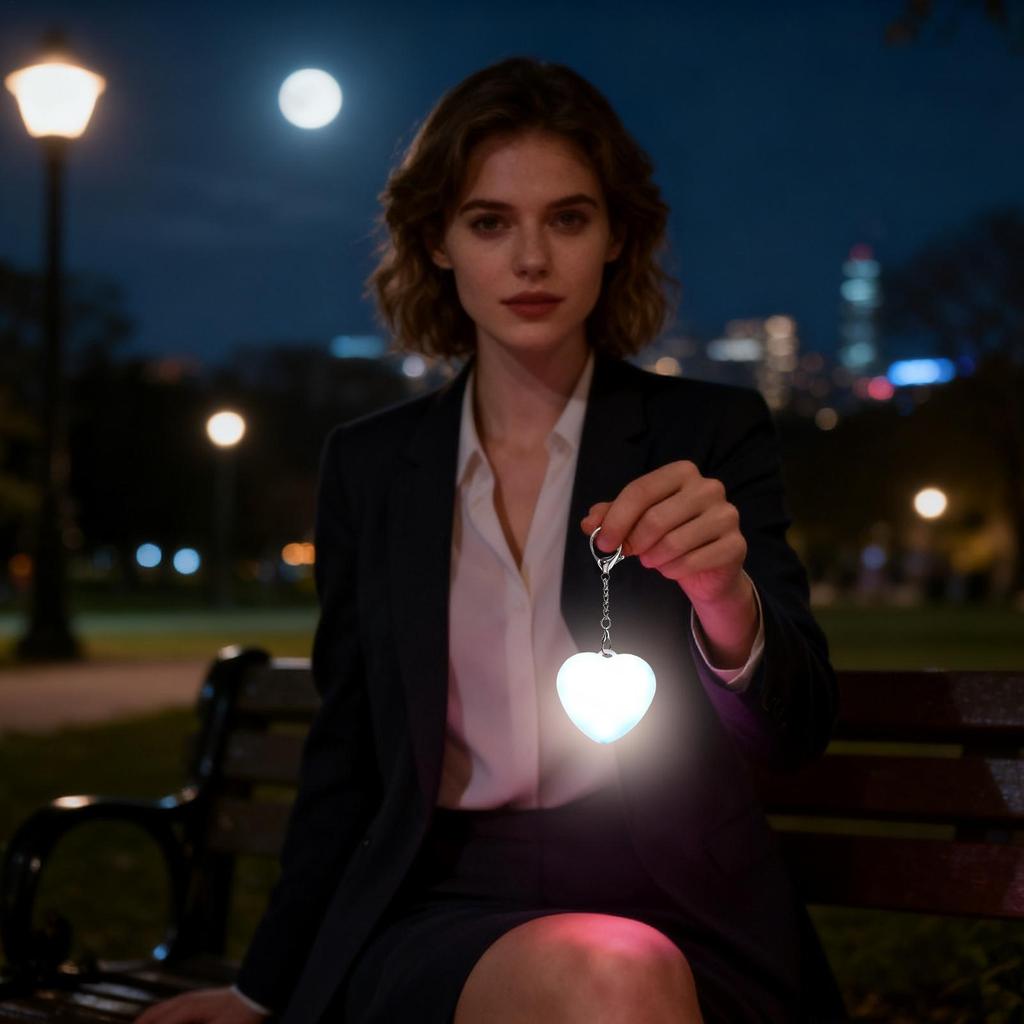 Portable Heart Pattern Touch Sensing Light Portable Handbag Light Led Automatic Creative Gift Purse Accessories