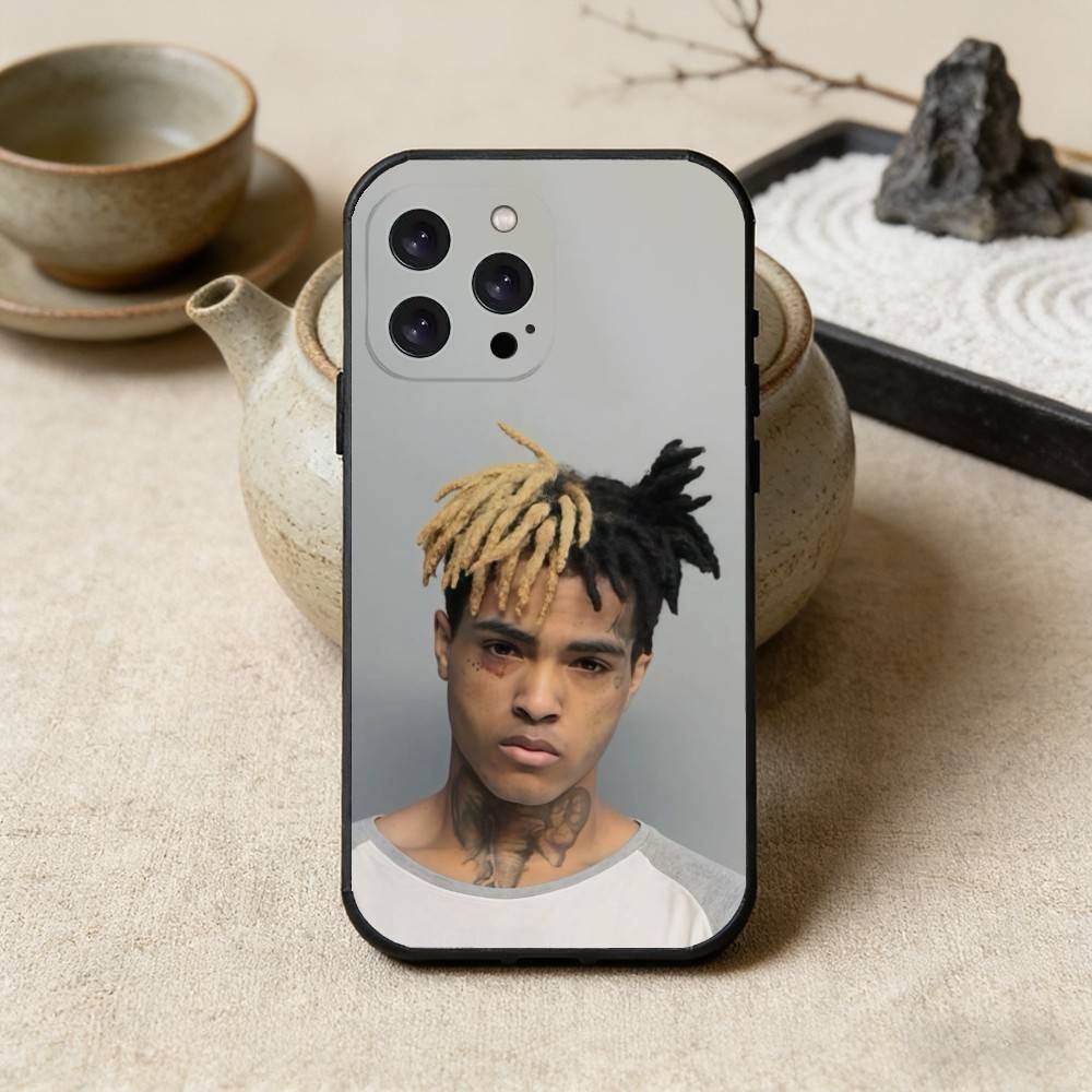 Чехол для телефона рэпера X-XXXTentacion для iPhone 16,15,14,13,12,17,Pro Max,Plus Силиконовый Черный Чехол iPhoneXSMAX