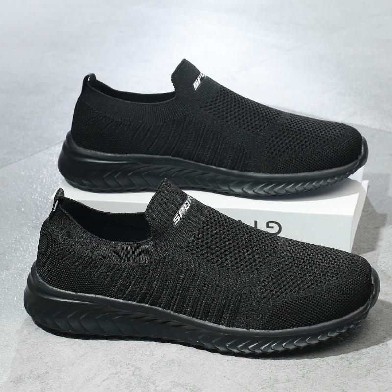 Men Vulcanize Shoes Mesh Men Shoes Lightweight Plush Comfort Mens Athletic Shoes Autumn Stylish Slip On Flats Shoes Male Loafer Shoes