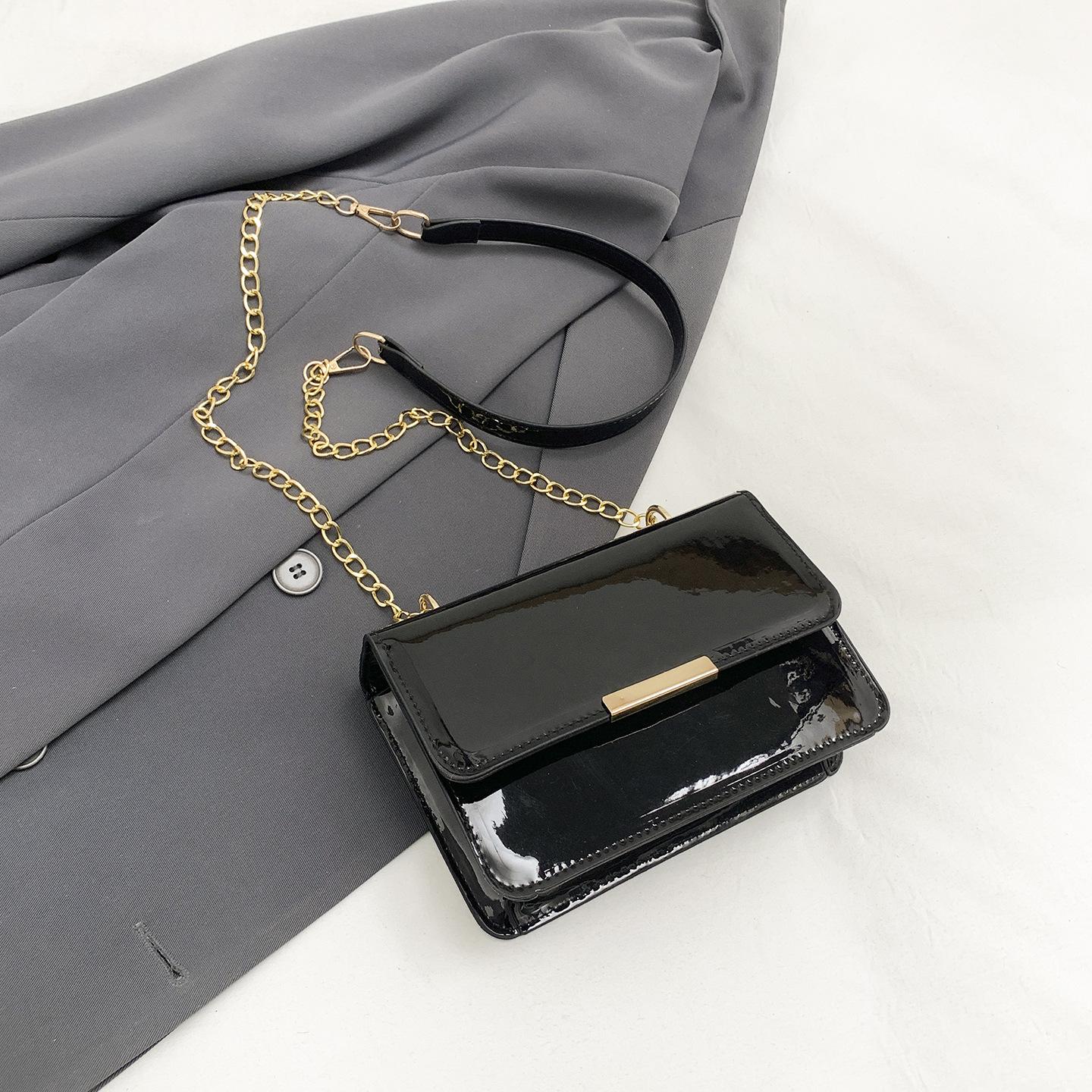 Ручная работа, Улучшенный стиль, Простая и элегантная маленькая сумка через плечо на одно плечо чёрный