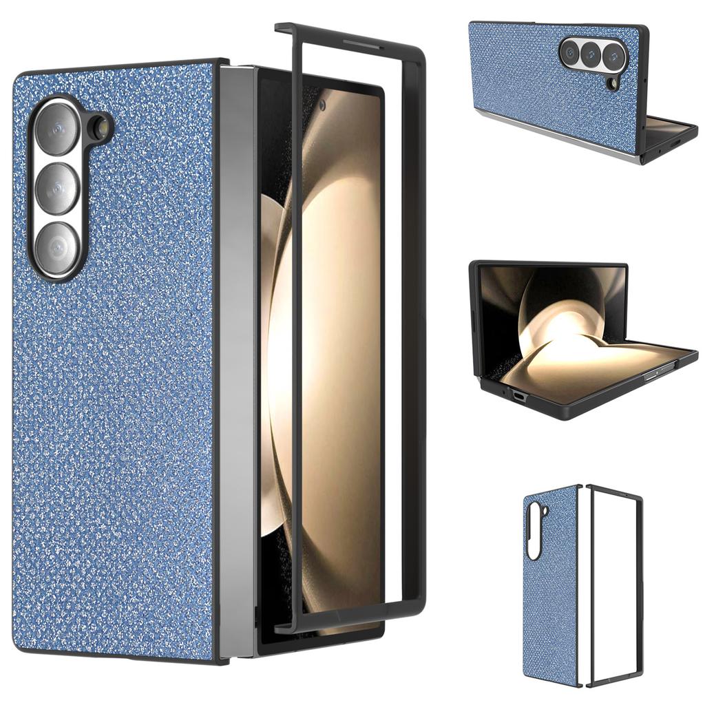 For Samsung Galaxy Z Fold6 5G Case Rhinestone Texture PU+PC Phone Cover