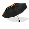 1pc Color Wheel Automatic Folding Umbrella - Design, Durable Iron Frame for Travel, Outdoor, Beach Fashion Accessory a0920017