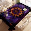 1 Stück Tischdecke Weich Modisch Schön Lila Mandala Muster Maschinenwaschbar Leicht zu Reinigen, Esstisch Couchtisch Schreibtisch, Picknick Outdoor Tisch