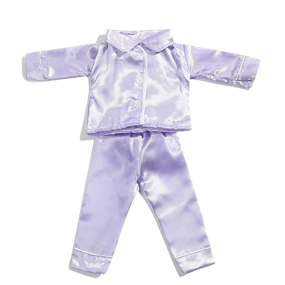 Doll Clothes 2 Colors Pajamas Comfortable Fit 18 Inch American Doll & 43 Cm Born Doll Accessories For Your Generation