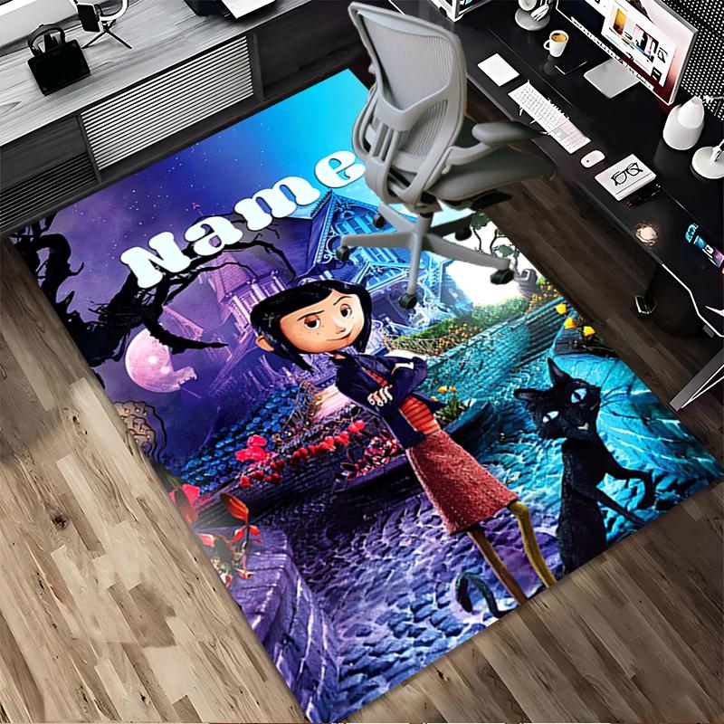 Personalized Name Magic Night Living Room Non-Slip Area Rug Soft Carpet for Bedroom Playroom Sofa Office Home Decor Doormat