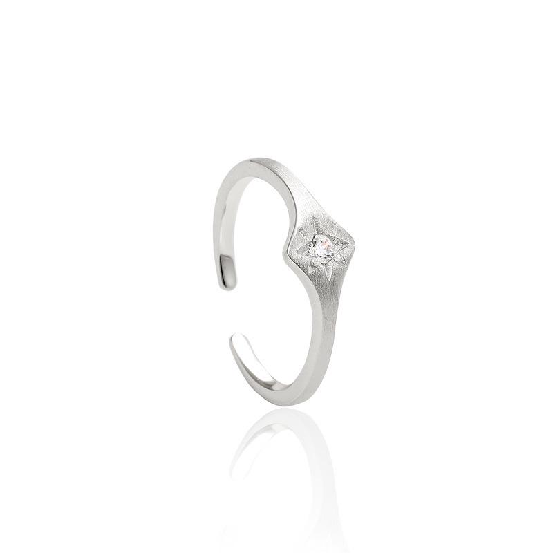 Frosted Star Ring: Women's Adjustable Niche Design for a Cool, Versatile Style