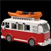 Technical  Creative Vehicle MOC City Camper Travel Trip Car Blocks T1 MOC-Designer Suit Building Party Gifts Holiday C