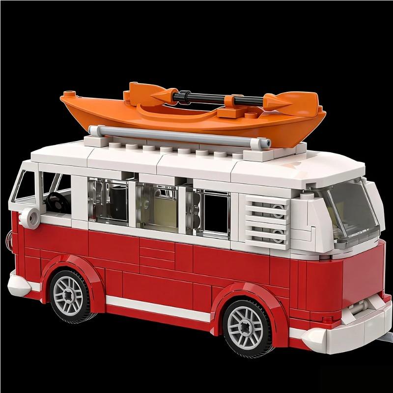 Technical Creative Vehicle MOC City Camper Travel Trip Car Blocks T1 MOC-Designer Suit Building Party Gifts Holiday C