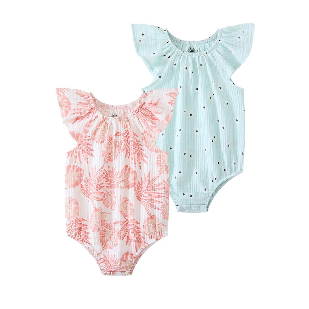 

KIDDIEZOOM 2 шт. Модные боди для маленьких девочек, 100% хлопок, мягкая одежда для новорожденных 12M