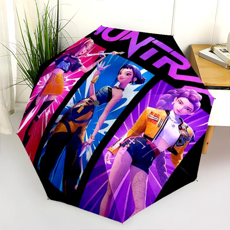 Dynamic Warriors: Action Adventure Folding Umbrella 8 Paraphenoid Bones Travel Three Folds Umbrella Outdoor