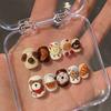 Sweet Cute Cartoon Cat Dog Bear Handmade Short Square Ruond Removable Fake Nails Bowknot Bread Cookie Stars Press On Nails