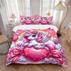 Unicorn Fantasy Heart Print 3Pcs Bedding Setduvet Cover With 2 Bedropillowcase Home Birthday Gift