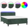 VidaXL Sommier à Lattes de Lit avec Matelas et LED, Lit Rembourré, Lit Double, Lit Adulte de Chambre à Coucher Intérieur, 3134468