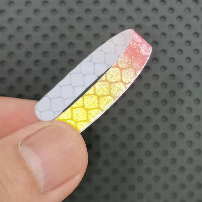 20Pc Car Wheel Hub Sticker Reflective Warning Stripes Driving Safety Tire Decor 3D Stickers for Motorcycles Bike Car Accessories