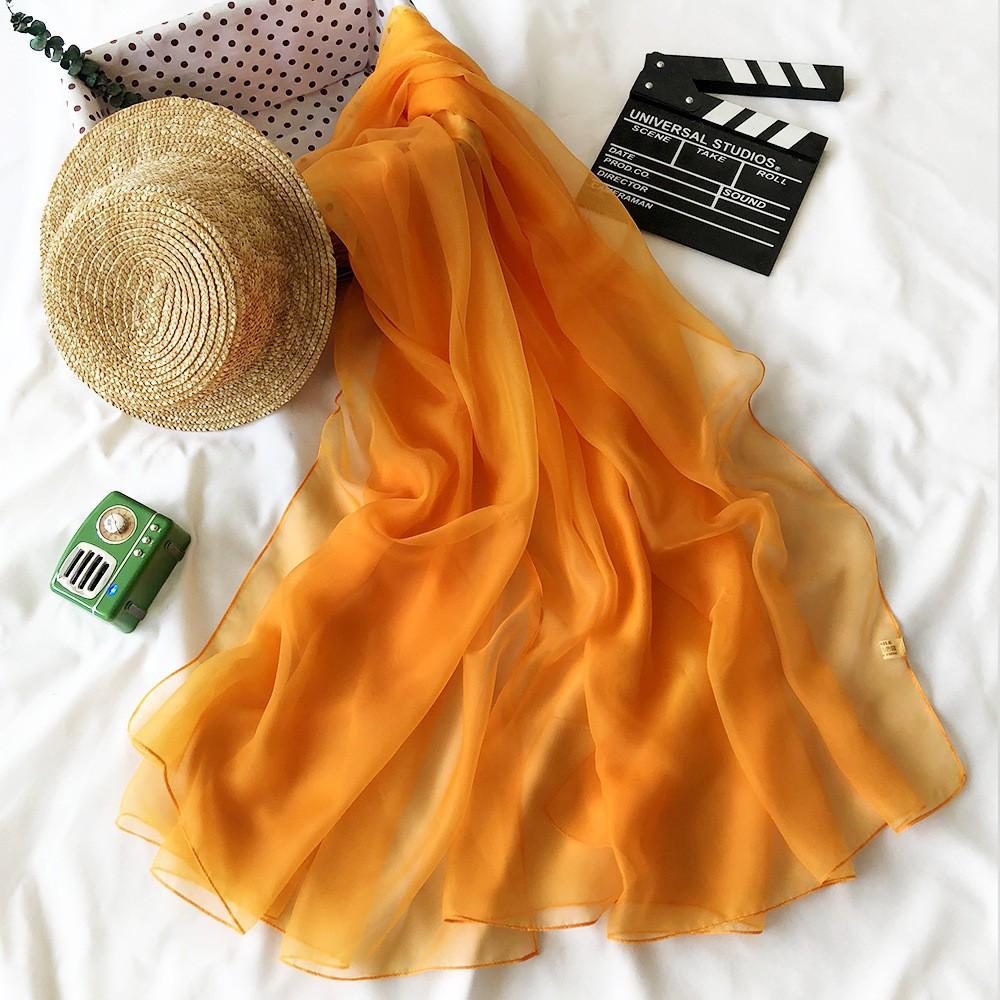 

Летний женский шарф, солнцезащитный пляжный шарф, однотонный длинный шарф, новый удлиненный шарф из искусственного шелка, тонкий стиль