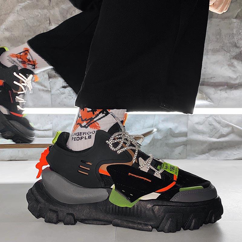 

Мода 2024 Весна Новые Толстоподошвенные Папины Кроссовки Студенческие Спортивные Повседневные Туфли Гонконгский Стиль Корейская Версия Тренд Мужская Обувь 44 чёрный