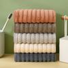 6 Piece Absorbent Coral Fleece Square Hand Towel Stripe Cleaning Cloth Practical Kitchen Towel  Home