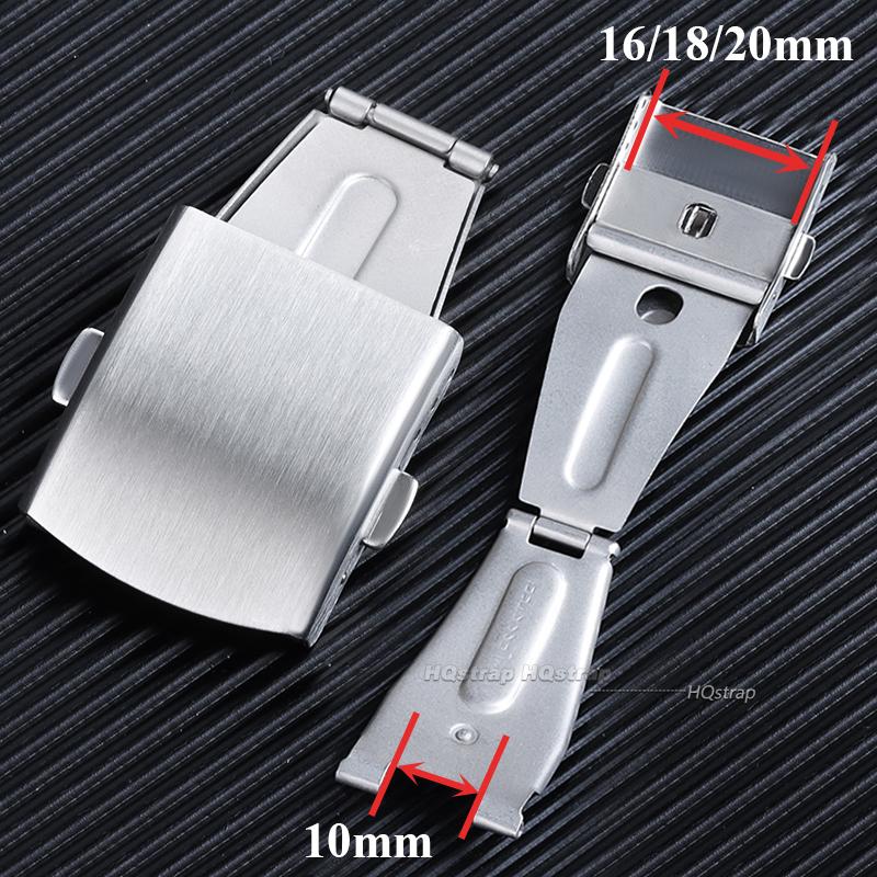 Chiusura per Orologio Fibbia Pieghevole Acciaio Inossidabile 16mm 18mm 20mm 22mm Pieghevole Sicurezza Doppio Pulsante a Pressione Chiusura per Orologio Accessori Cinturino