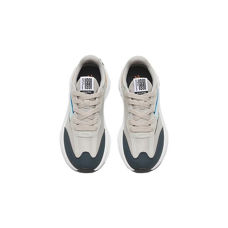 Anta Kids Trendy Fashion Sports Casual Shoes Kids Sneakers Gray Blue Orange 312248889-2