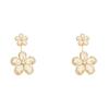 Exquisite Zircon Flower Earrings In S925 Silver - Elegant, High-End Two-Way Design for Women