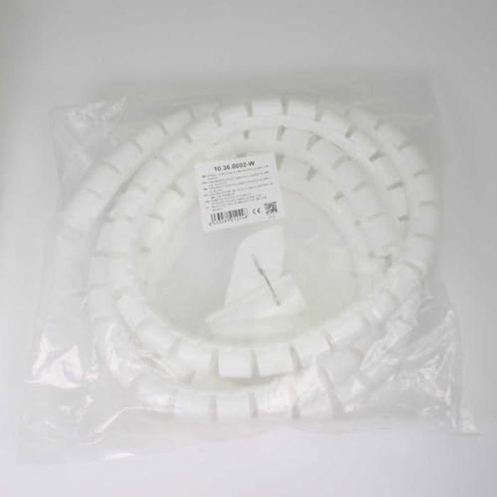 Flexibler Kabelorganisator - NANO CABLE - 10.36.0002-W - Kapazität 25mm - Länge 2m - Farbe Weiß