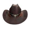 Dayan Western Cowboy Hat Cow Head Belt Rivet Jazz Hat Men'S And Women'S Spring, Summer And Autumn Outdoor Travel Sunshade And Sun Protection Hat